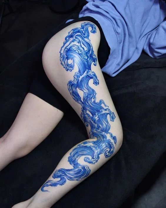 mẫu hình xăm full chân đẹp