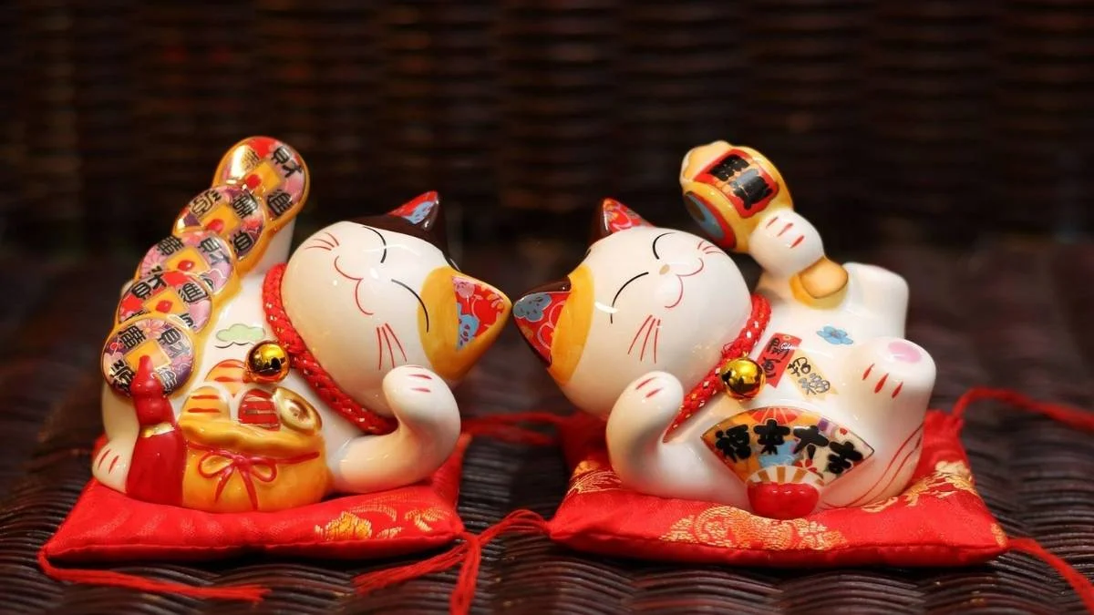 Hình nền mèo thần tài tài lộc
