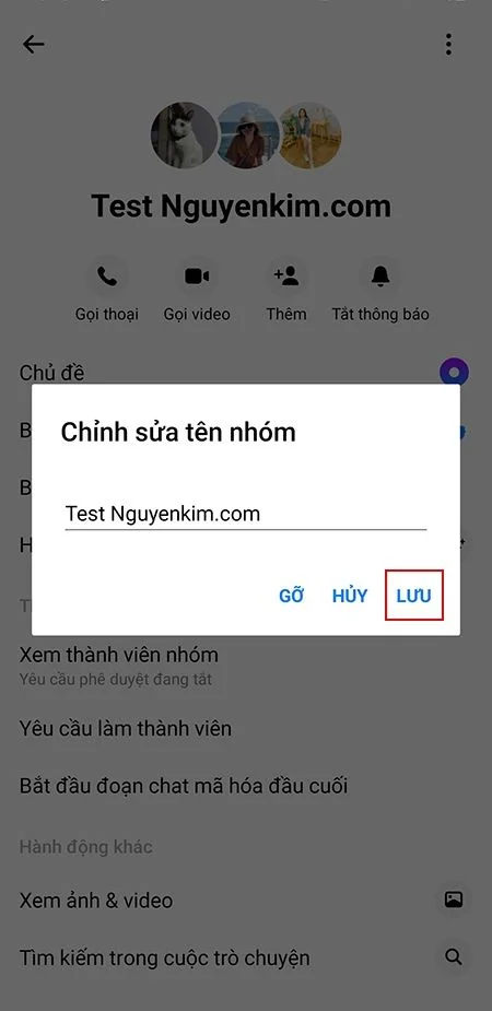 Cuối cùng đặt tên rồi nhấn Lưu