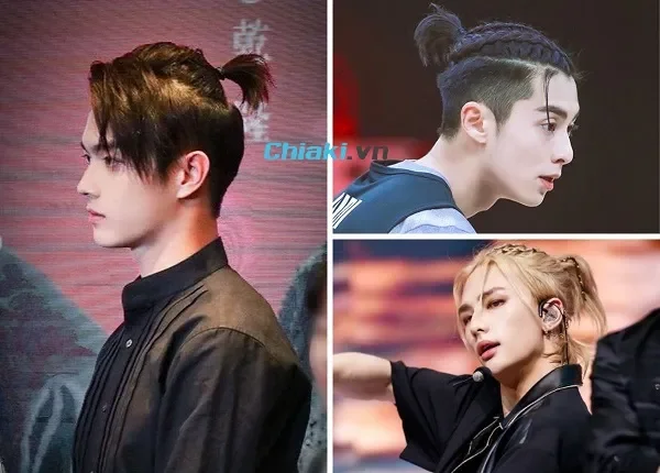 Mẫu tóc đẹp nam Top knot