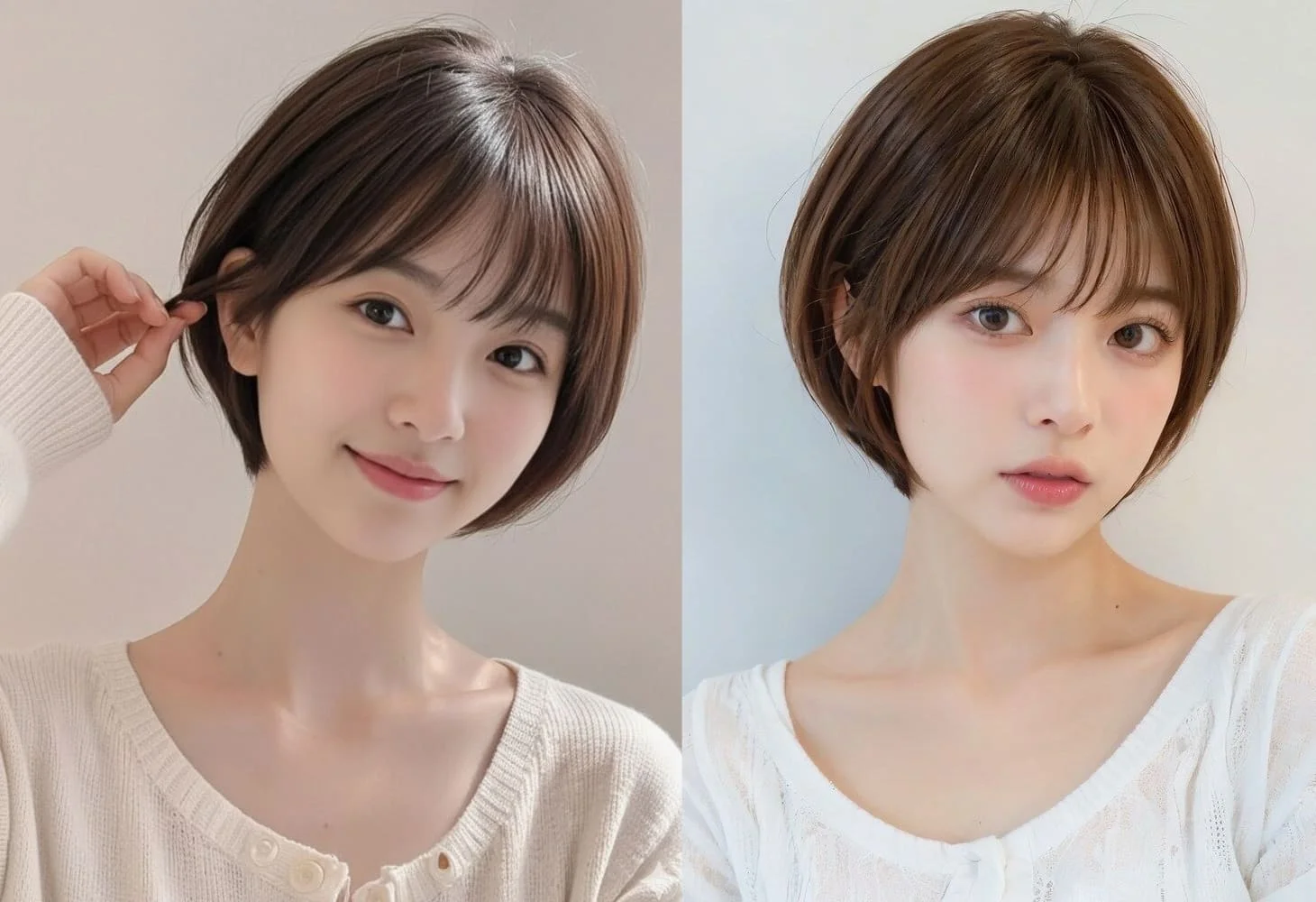Kiểu tóc tém Hàn Quốc mái thưa trẻ trung
