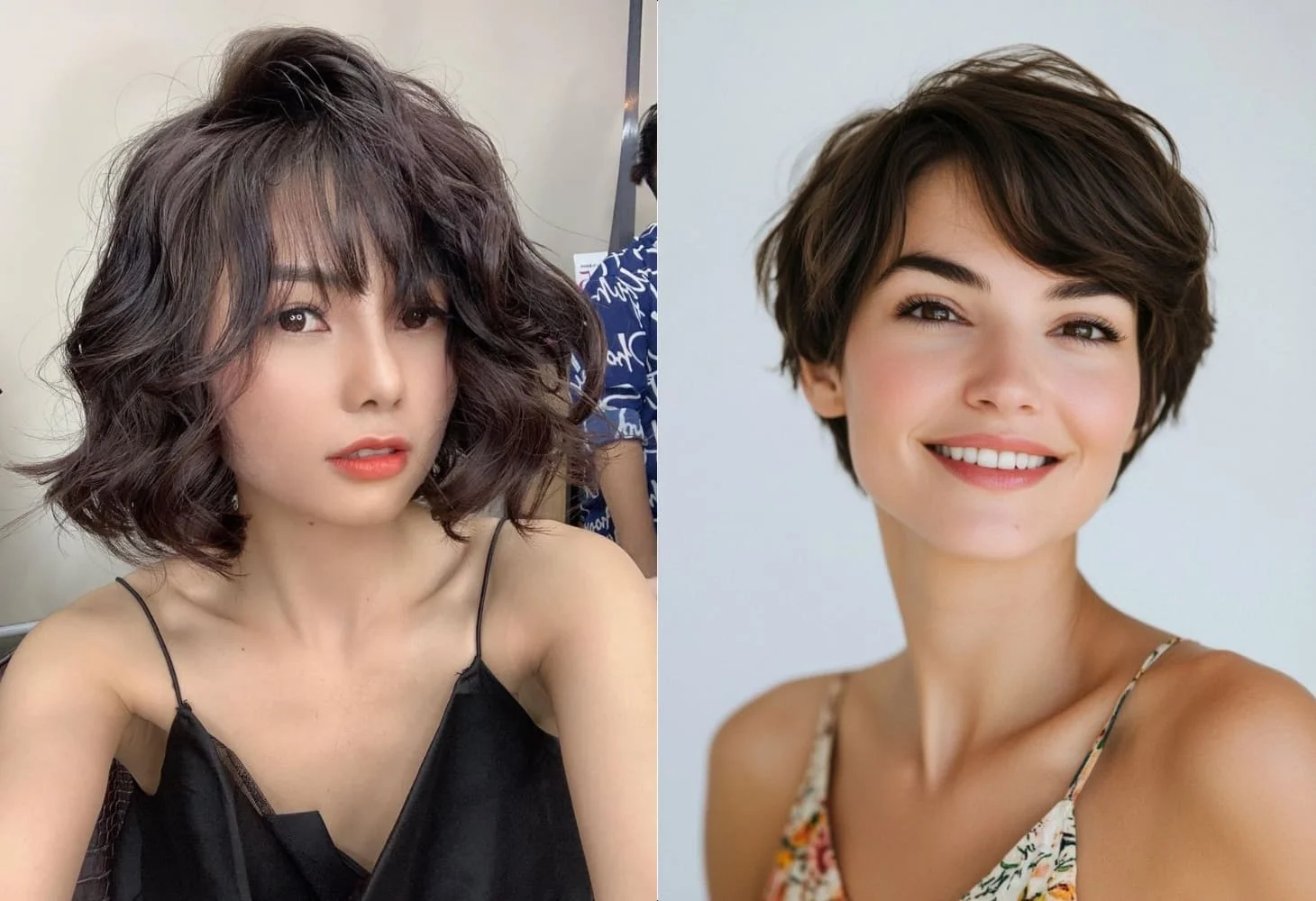 Kiểu tóc tém uốn phồng chân tóc