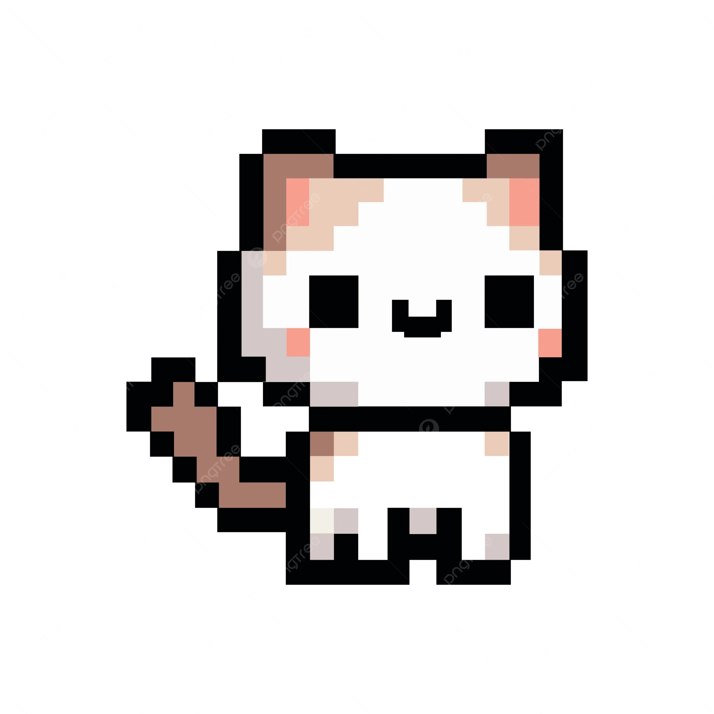 Hình ảnh Một Hình Minh Họa Nghệ Thuật Pixel Dễ Thương Về Sơn Trắng Mỉm Cười Với Vector Nền Trong Suốt PNG , Clipart Nghệ Thuật, Clipart Sơn, Clipart Trắng PNG