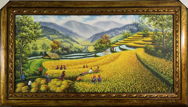 Tranh phong cảnh nông thôn đồng quê