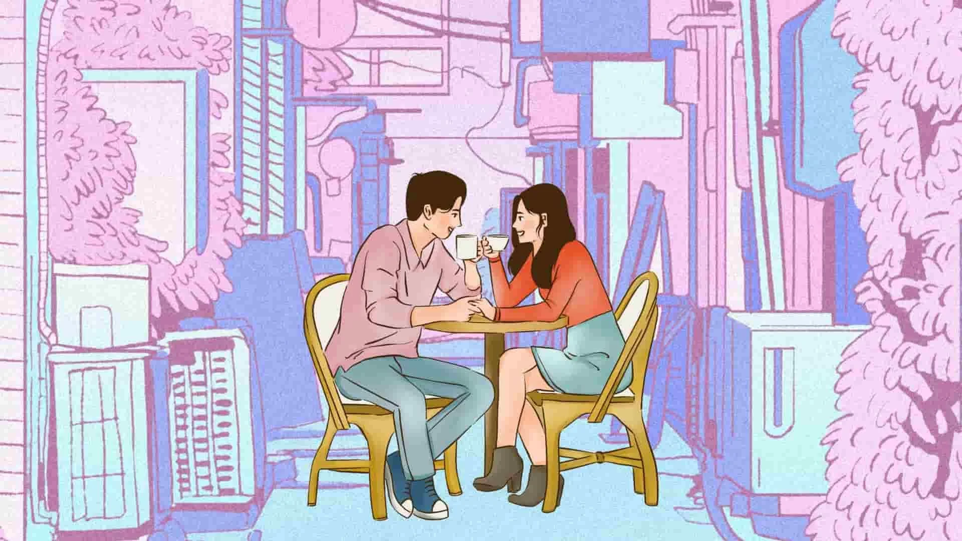 Hình nền laptop đẹp phong cách anime lãng mạn