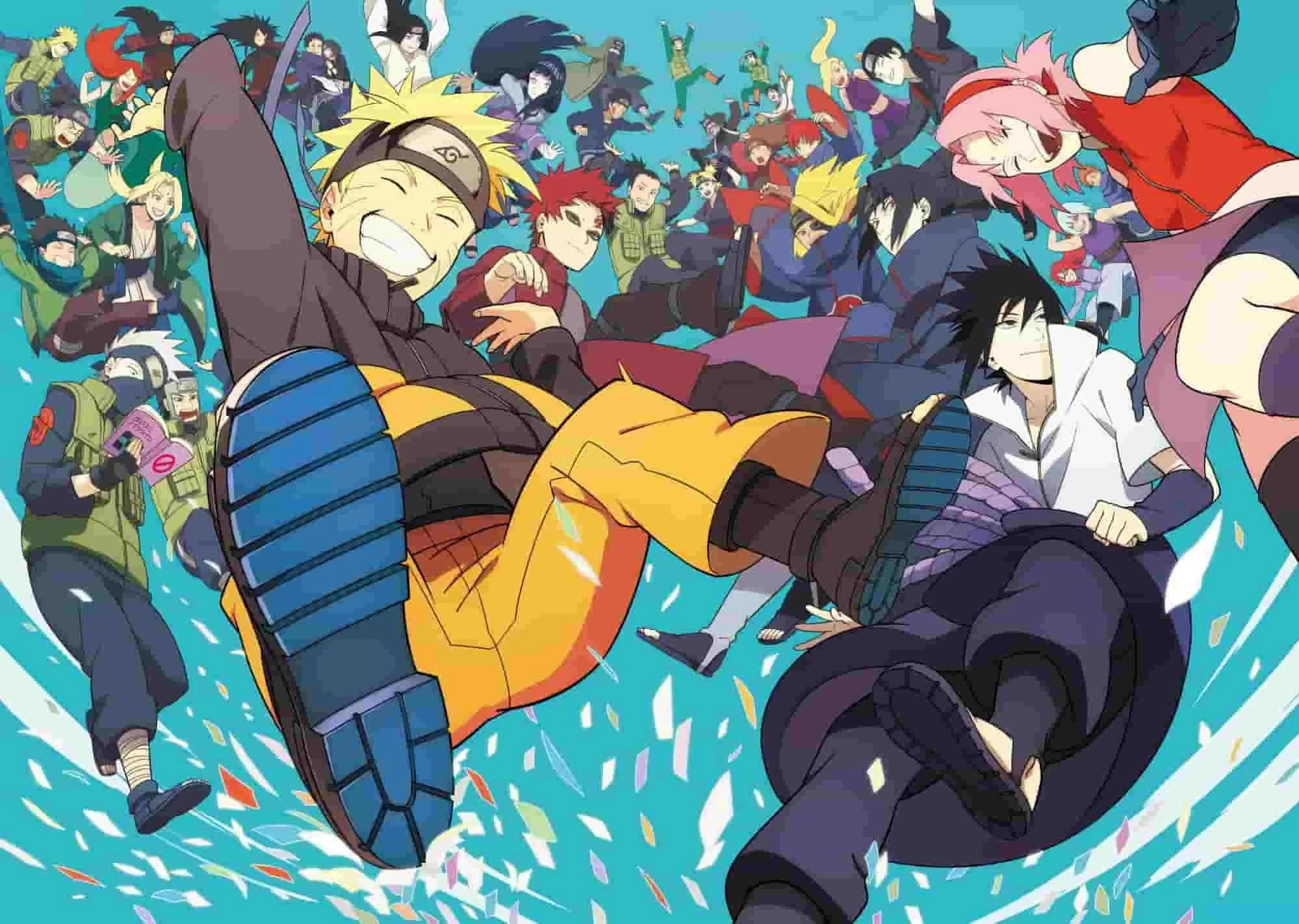 Hình nền laptop đẹp cảnh hành động trong phim hoạt hình Naruto