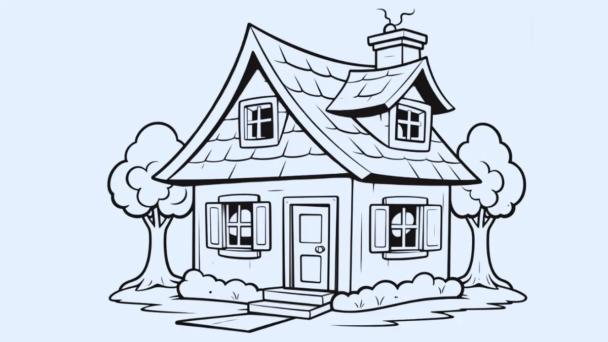 Tranh vẽ ngôi nhà ước mơ ấm áp