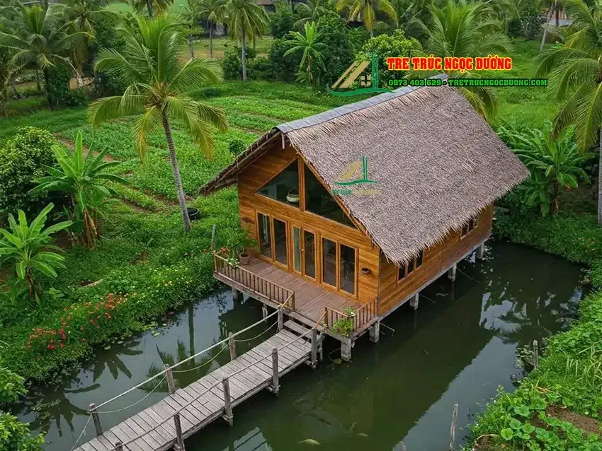 Khi ký ức Nhà lá miền tây được dựng lại bằng tre, lá và tình quê.