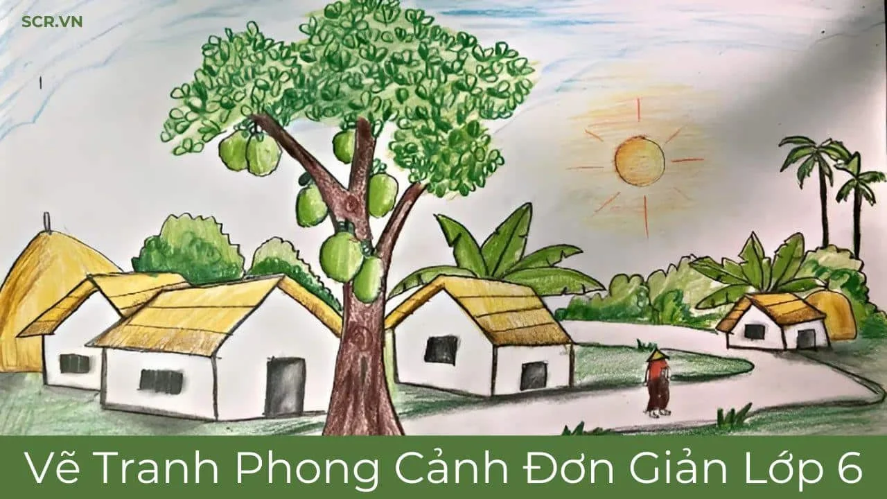 vẽ tranh phong cảnh, mẫu 3