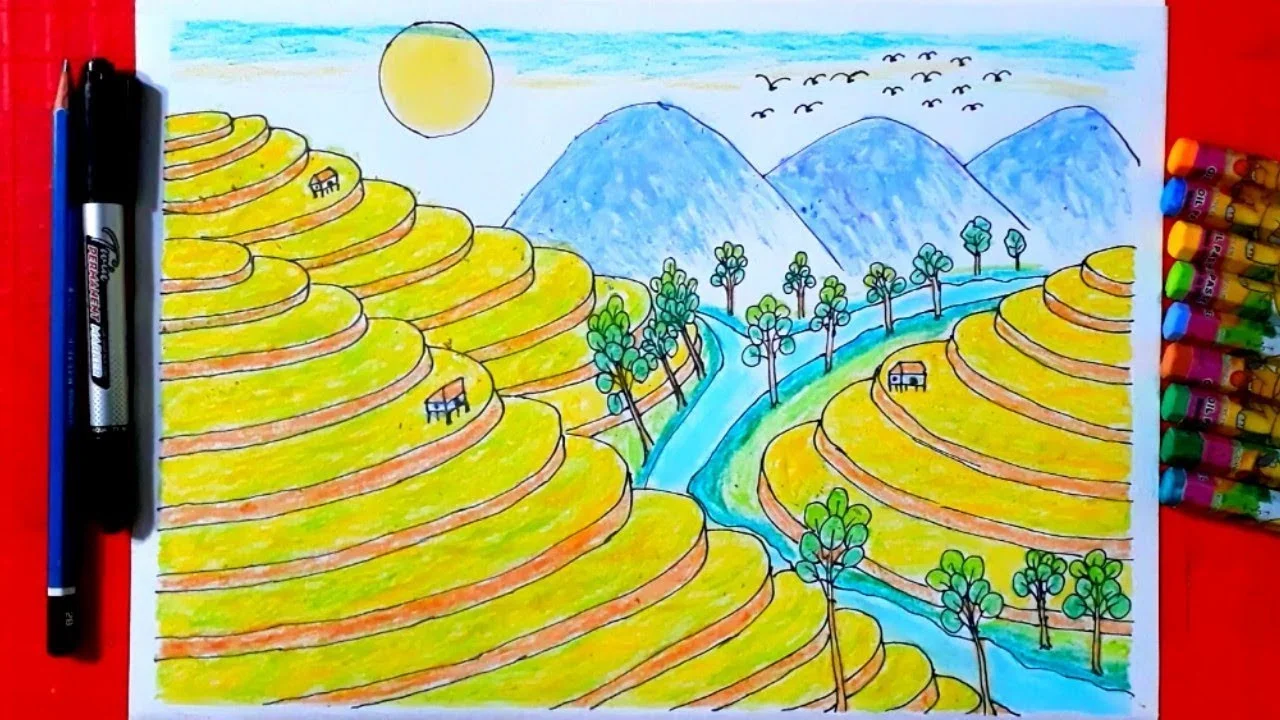 Bộ ảnh vẽ tranh phong cảnh, tấm 8
