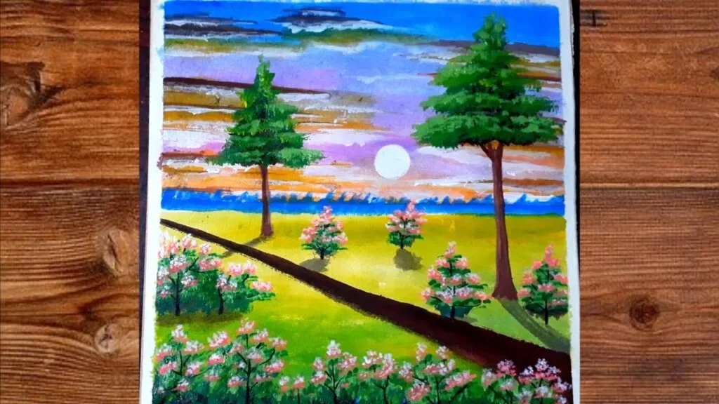 Hướng dẫn vẽ tranh phong cảnh đơn giản cho bé - Saigon Art