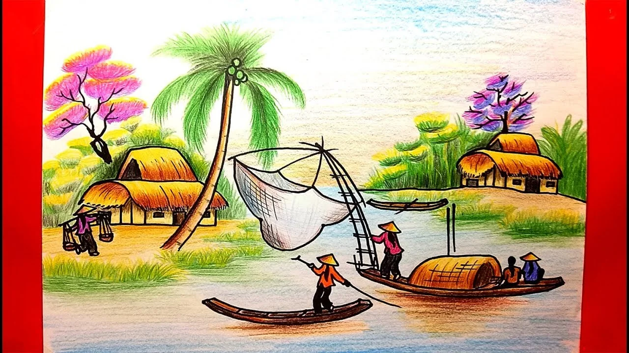 Hình 12 trong bộ sưu tập vẽ tranh phong cảnh
