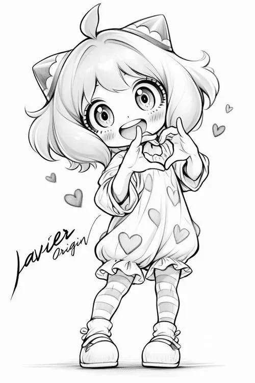 Trang học tô màu anime chibi cho trẻ 4 tuổi