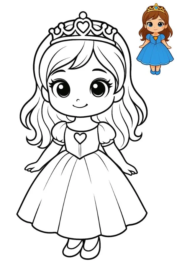 200+ tranh tô màu chibi cute, đơn giản dễ tô, tải xuống miễn phí