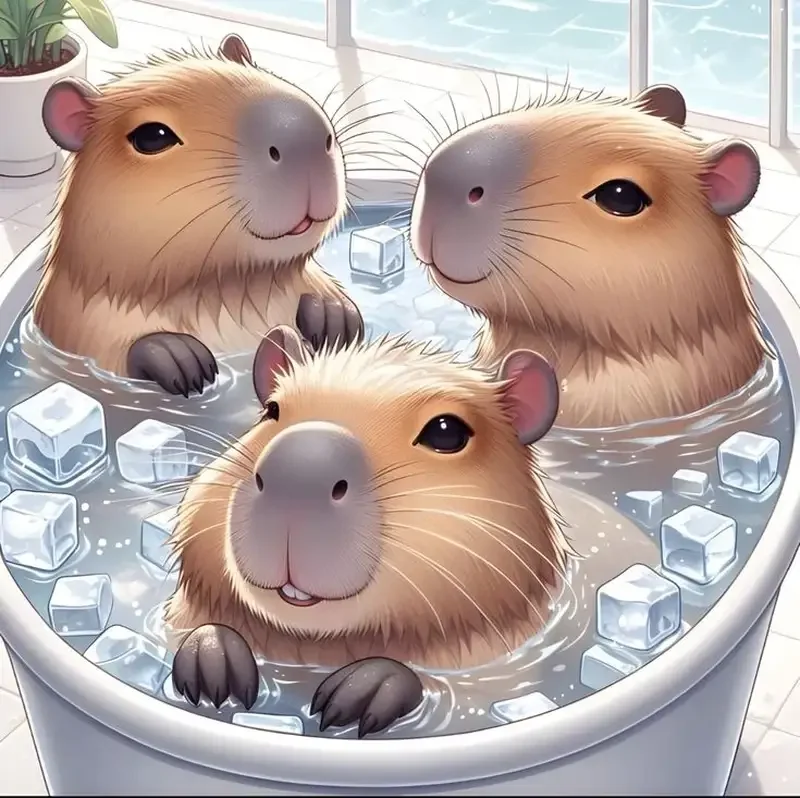 Bộ sưu tập sticker capybara chibi cute đẹp mê