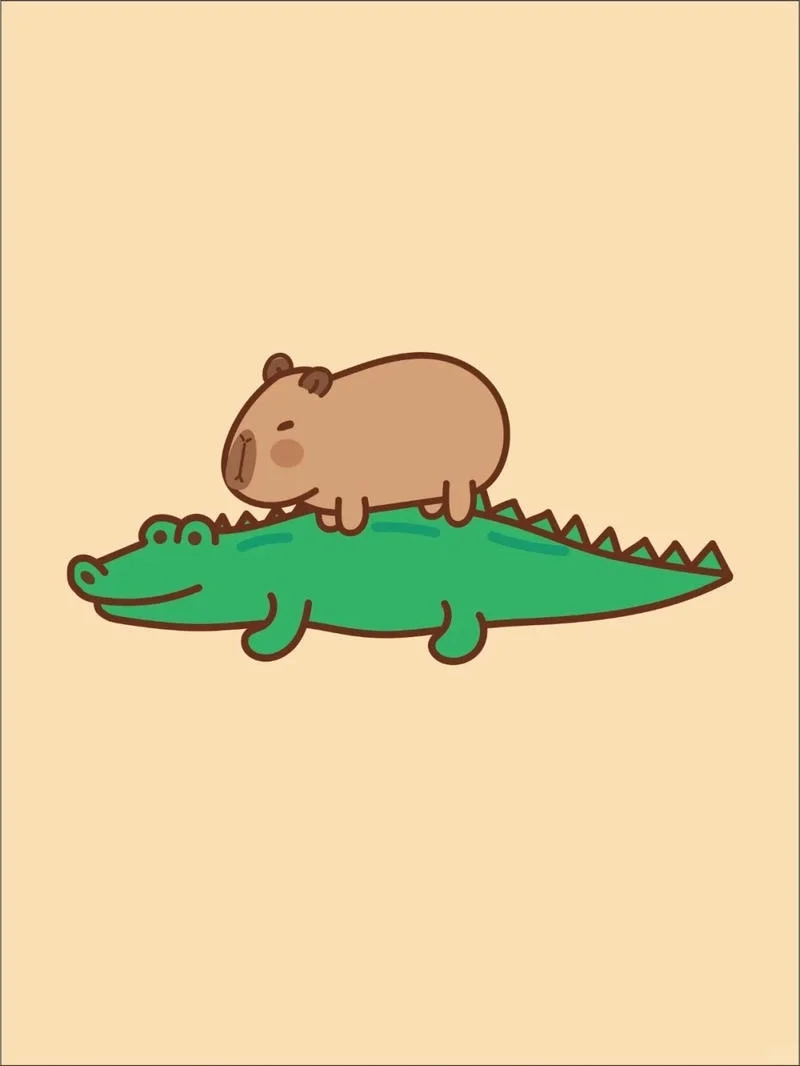 Trang trí hình nền điện thoại hình nền điện thoại capybara chibi cực xinh