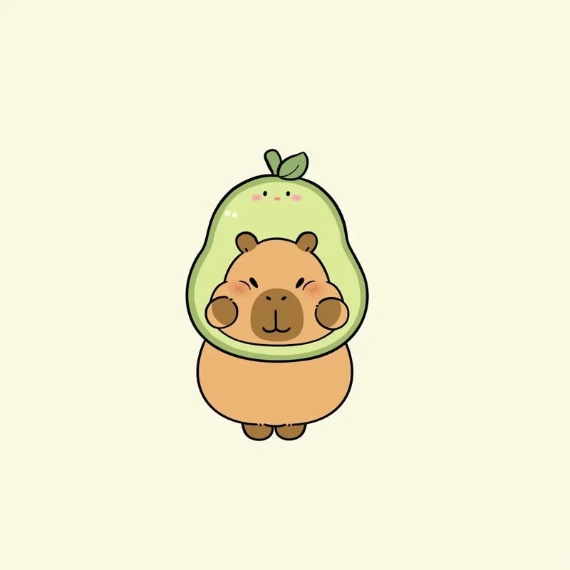 Chiêm ngưỡng ngay capybara anime chibi đáng yêu