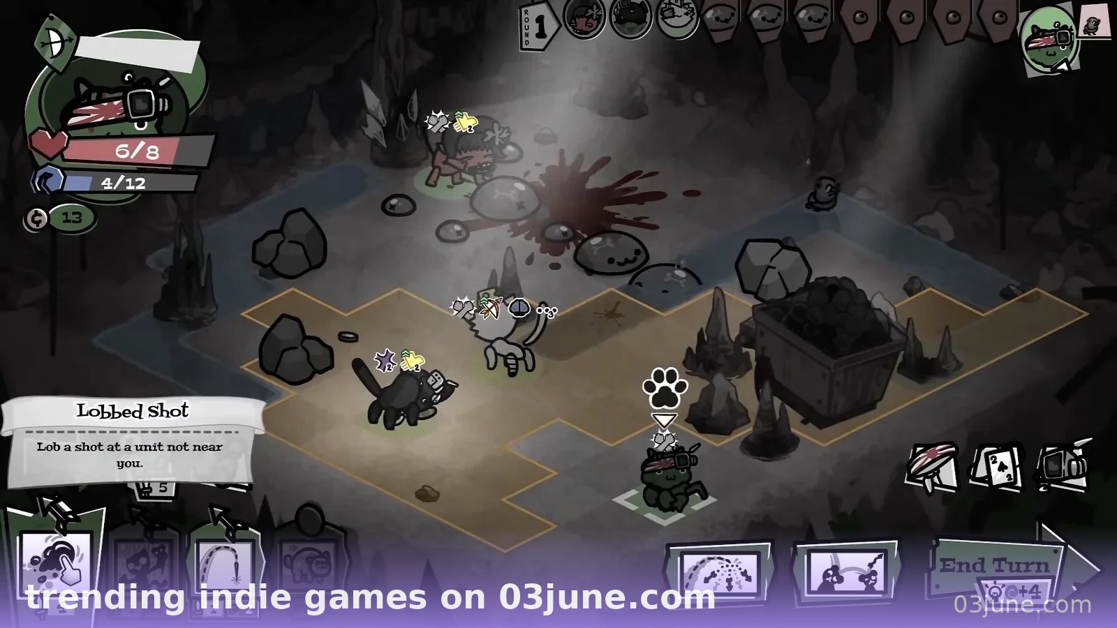 Ảnh chụp màn hình game dungeon crawler phong cách tối cổ