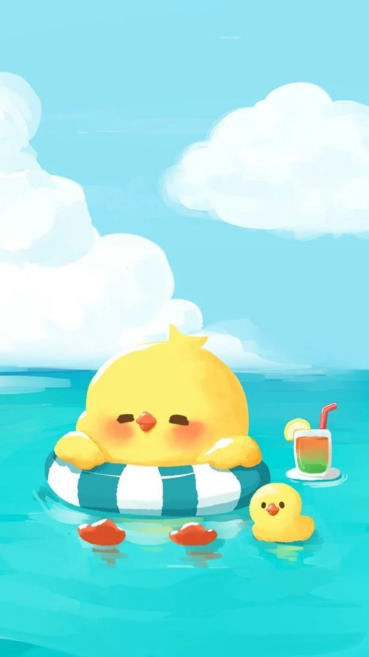 60+ Hình nền con vịt cute và dễ thương | Duck kawaii wallpaper, Chibi duck