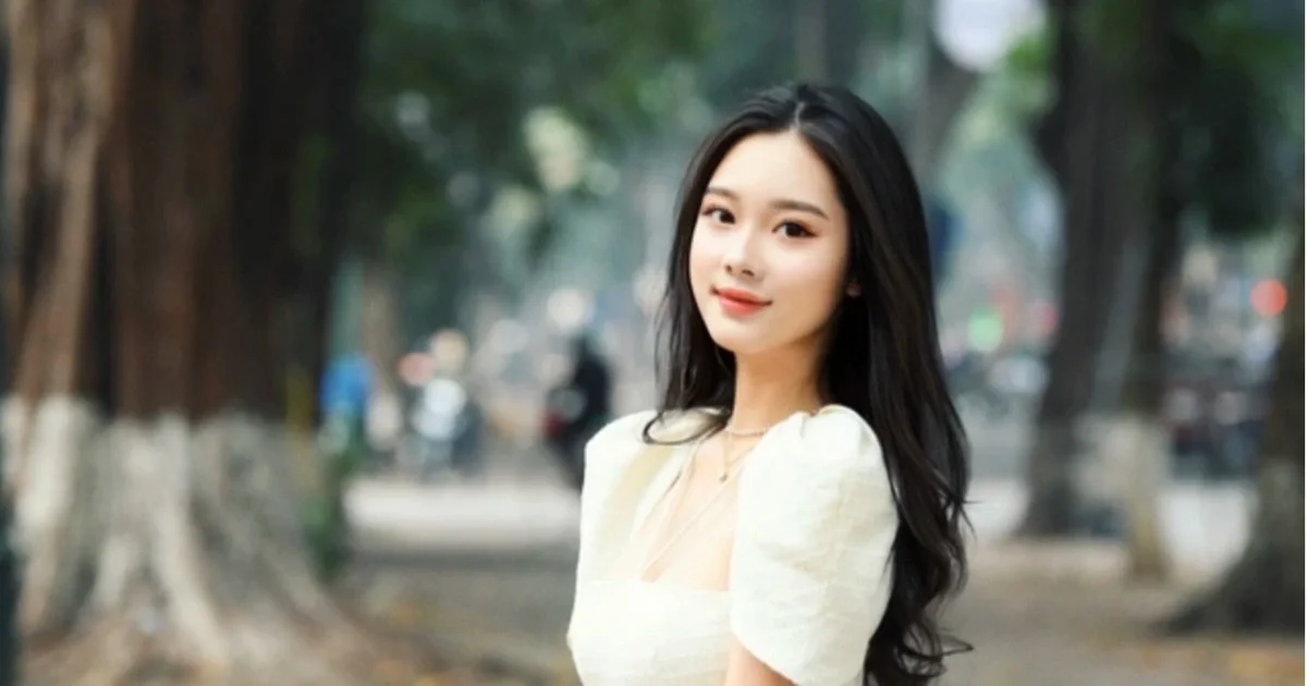 Ảnh trần hà linh chân dung cô gái xinh đẹp dưới tán cây
