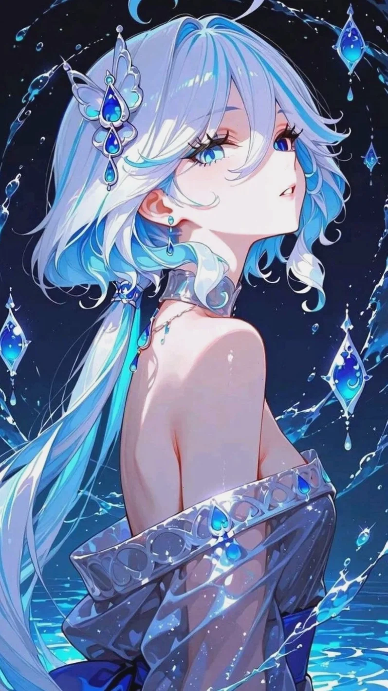 Anime nữ cute với đôi mắt to tròn lấp lánh