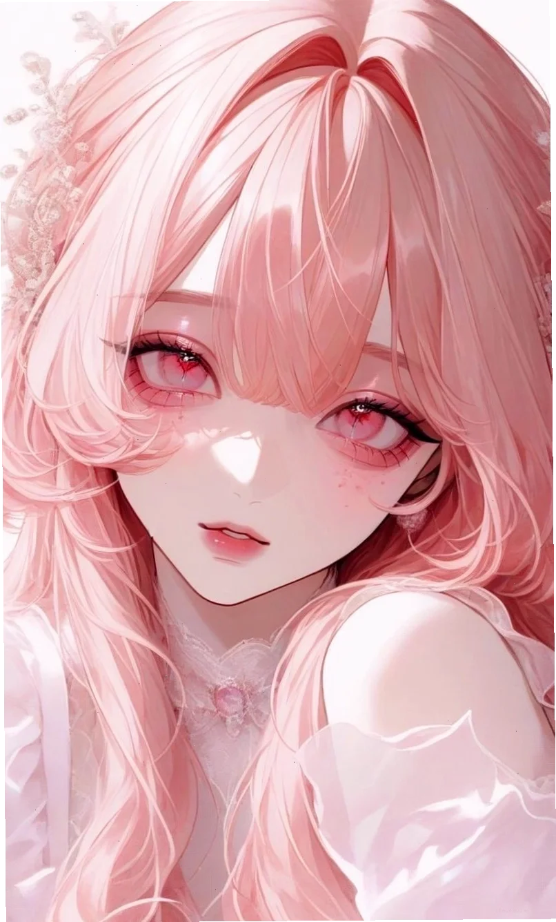 Anime nữ tóc hồng xinh đẹp