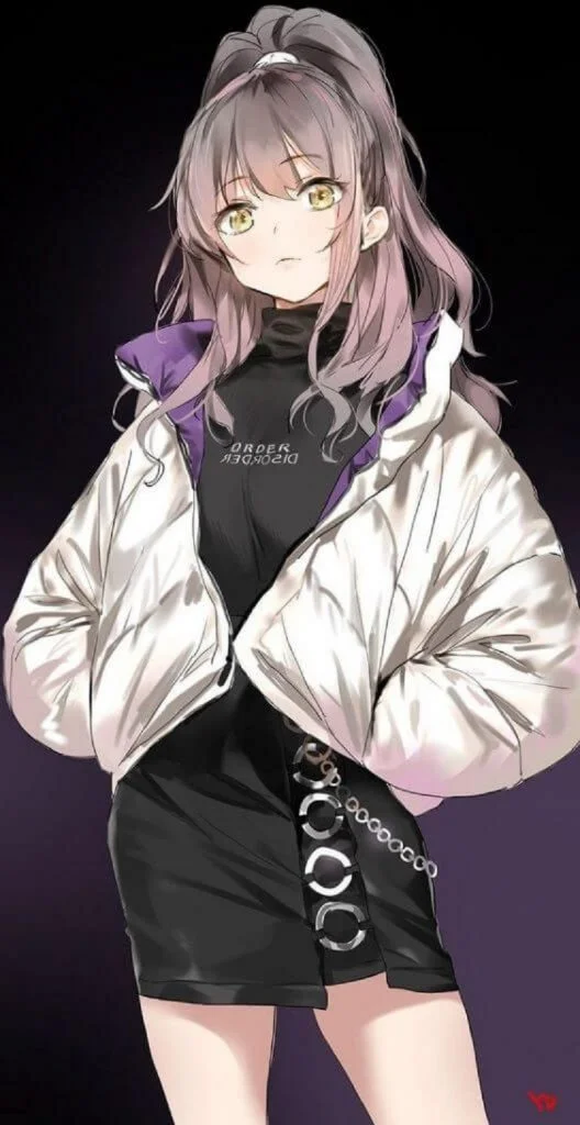 Ảnh anime nữ đơn giản.