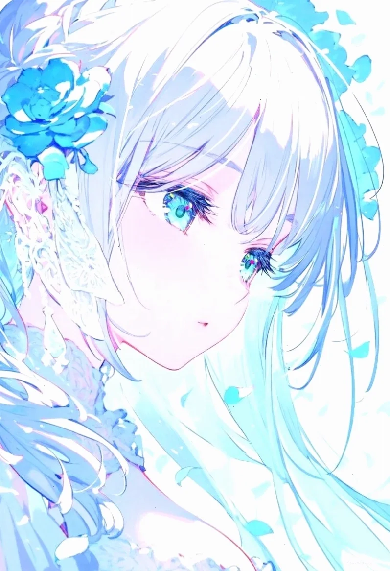 Anime nữ trắng đen nét vẽ sắc sảo