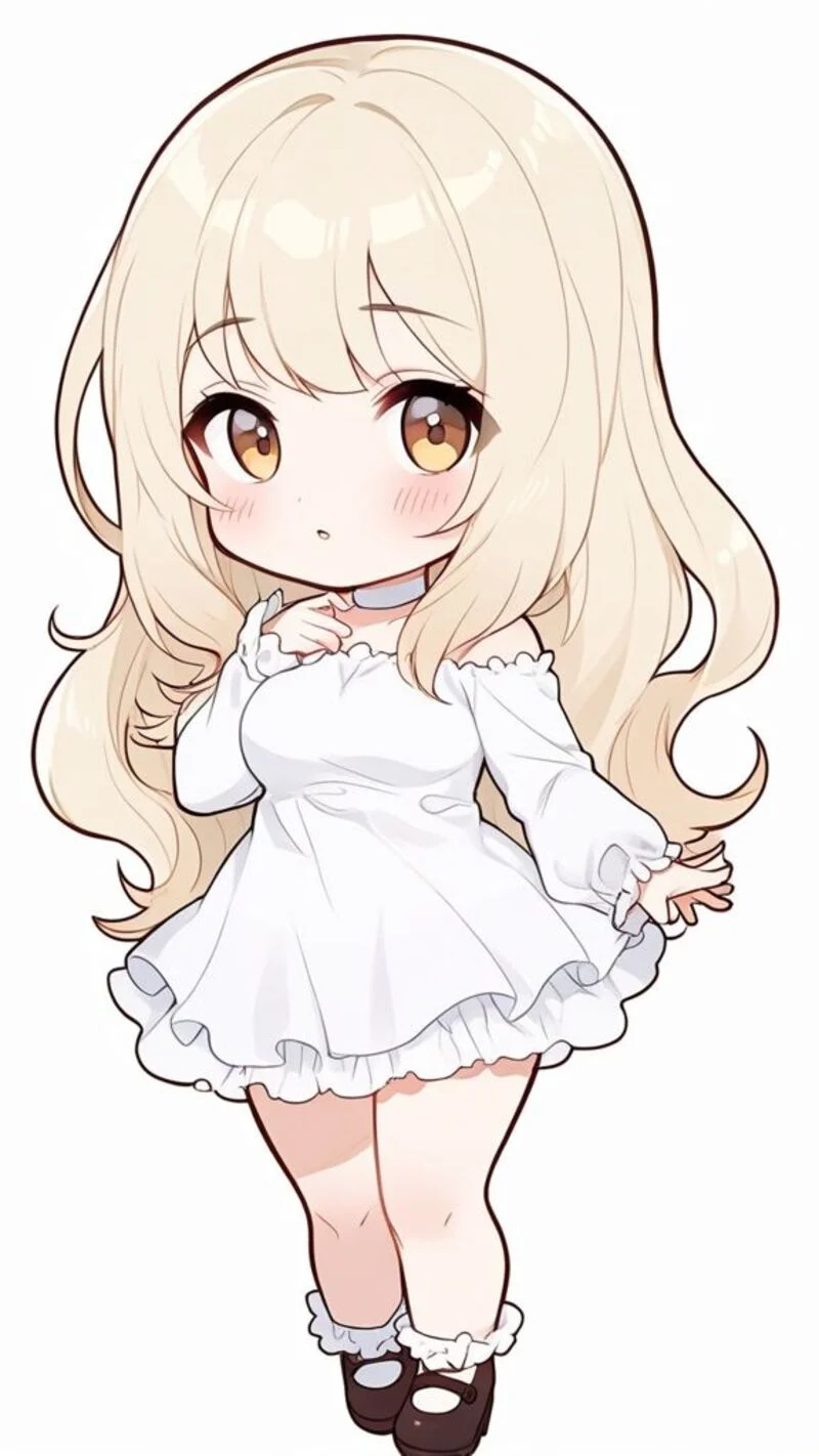 Hình ảnh chibi nữ cute đơn giản