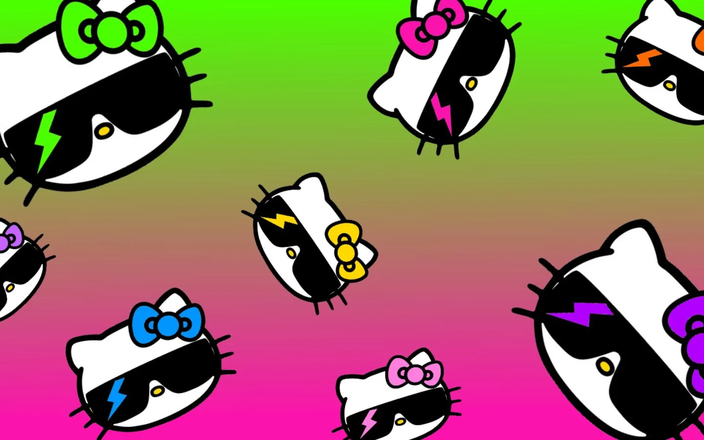 Hình nền Hello Kitty đeo kính đen
