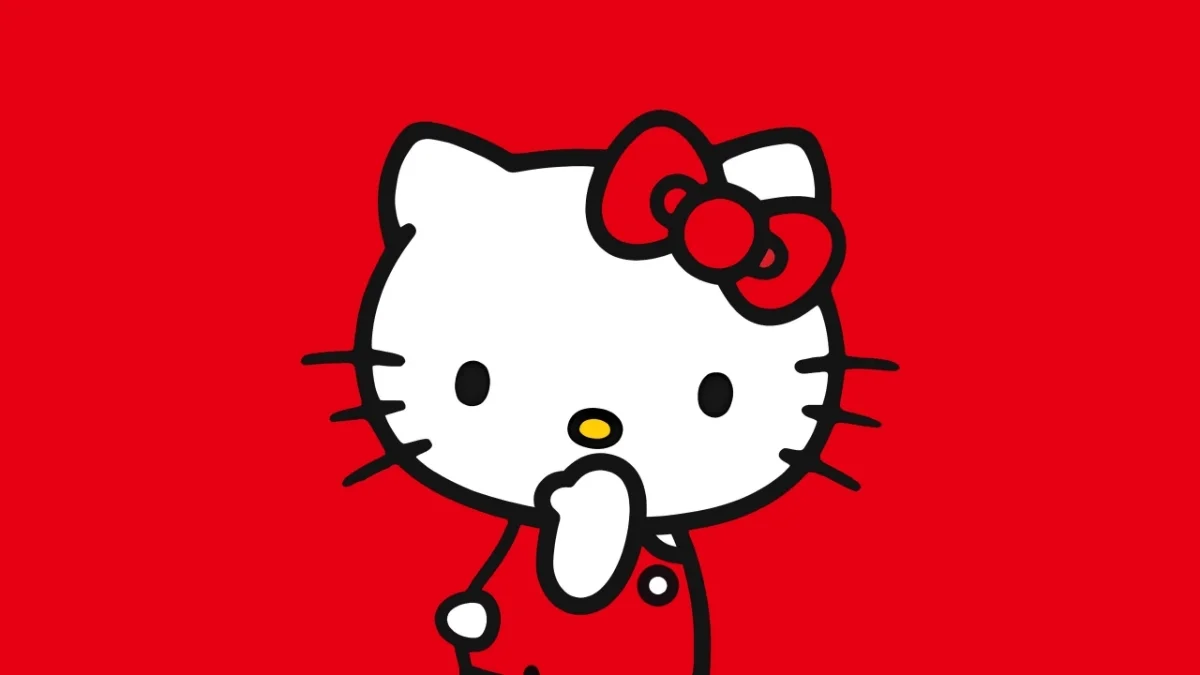 Hình ảnh Hello Kitty cute nền đỏ