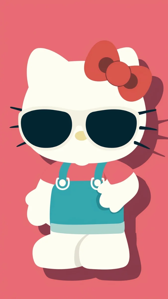 Hello Kitty cute đeo kính râm