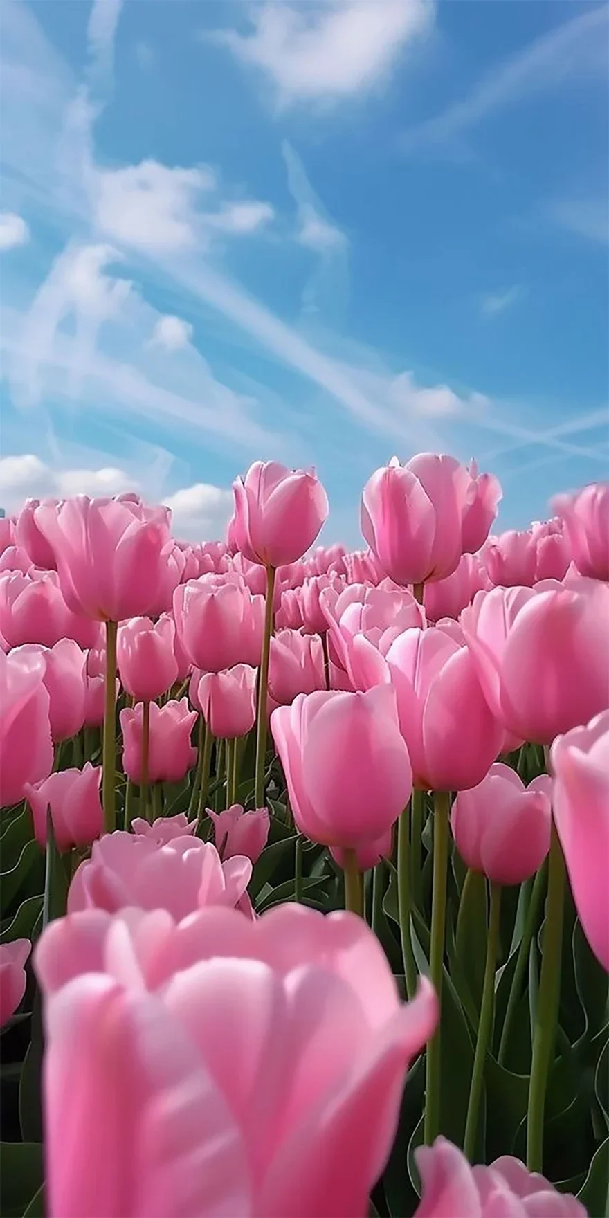 Hình nền hoa tulip đẹp rực rỡ cho điện thoại