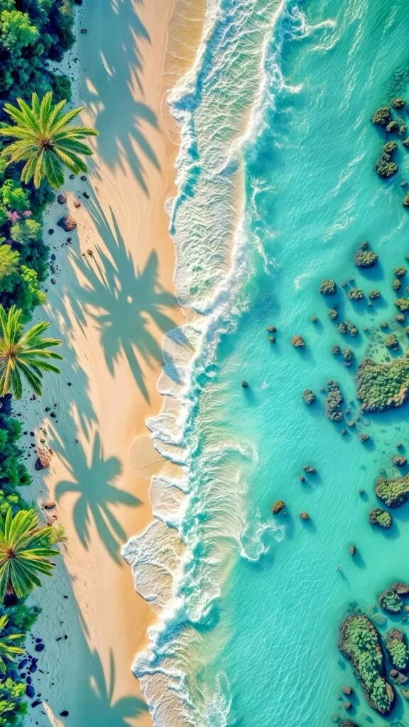 Bãi biển nhìn từ trên