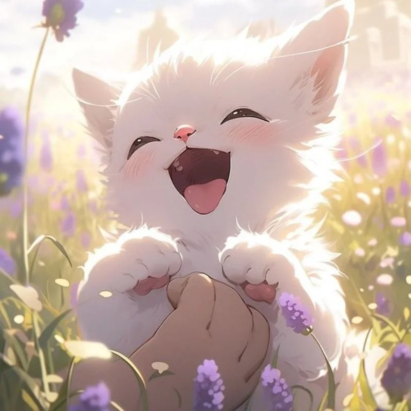 Mẫu avatar ảnh mèo cute thứ 7