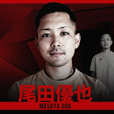 Chân dung võ sĩ Masaya Oda nền đỏ