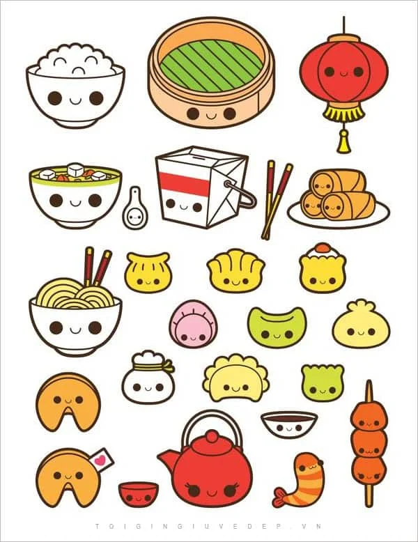 101 Mẫu Sticker Đồ Ăn Cute, Đáng Yêu Được Săn Lùng Nhiều Nhất Hiện Nay