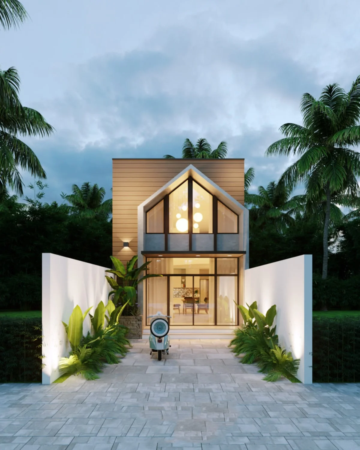 nhà nhỏ cấp 4 có gác lửng