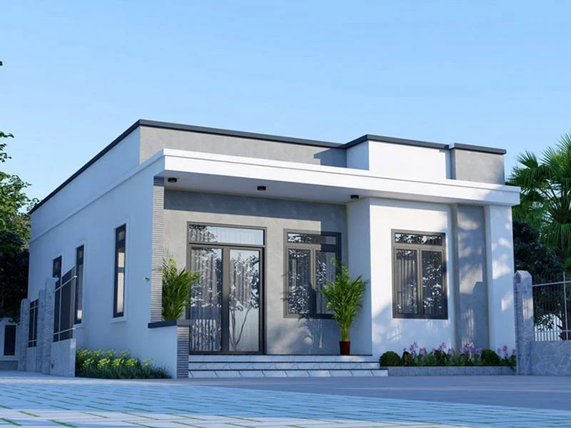mẫu nhà cấp 4 mái bằng