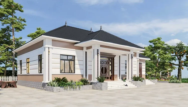 nhà cấp 4 mái thái truyền thống